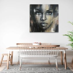 Tablou canvas portret acrilic femeie negru 1327 bucatarie - Afis Poster portret acrilic femeie negru pentru living casa birou bucatarie livrare in 24 ore la cel mai bun pret.