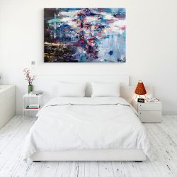 Tablou canvas portret femeie abstract alb albastru rosu negru 1173 dormitor 2 - Afis Poster portret de femeie abstract pentru living casa birou bucatarie livrare in 24 ore la cel mai bun pret.