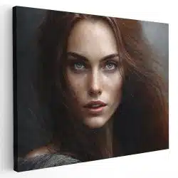 Tablou canvas portret femeie cu parul roscat rosu maro 1236 - Afis Poster portret femeie cu parul roscat rosu maro pentru living casa birou bucatarie livrare in 24 ore la cel mai bun pret.