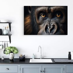 Tablou canvas portret maimuta gorila maro 1317 bucatarie - Afis Poster portret maimuta gorila maro pentru living casa birou bucatarie livrare in 24 ore la cel mai bun pret.