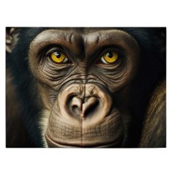 Tablou canvas portret maimuta gorila maro galben 1239 front - Afis Poster portret maimuta gorila maro galben pentru living casa birou bucatarie livrare in 24 ore la cel mai bun pret.