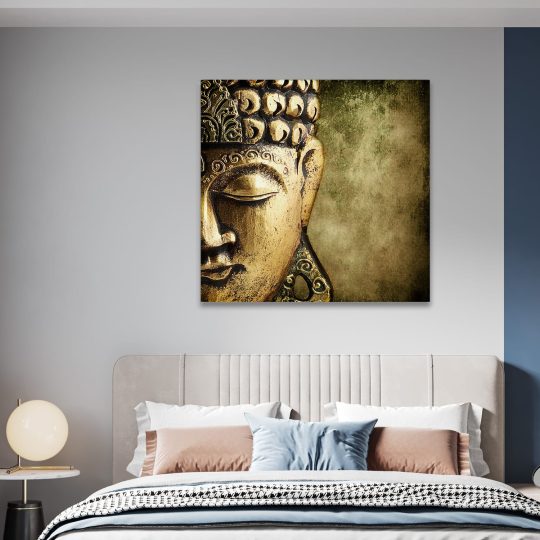 Tablou canvas portret statuie Buddha detaliu auriu 1307 camera 1 - Afis Poster portret statuie Buddha detaliu auriu pentru living casa birou bucatarie livrare in 24 ore la cel mai bun pret.