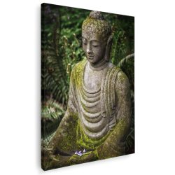 Tablou canvas statue portret Buddha in nuante verde maro gri 1034 - Afis Poster statuie Buddha verde maro gri pentru living casa birou bucatarie livrare in 24 ore la cel mai bun pret.
