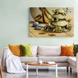 Tablou canvas statueta broaste testoase feng shui auriu1284 living 1 - Afis Poster statueta broaste testoase feng shui auriu maro pentru living casa birou bucatarie livrare in 24 ore la cel mai bun pret.