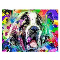 Tablou cap caine fundal abstract multicolor multicolor 1890 front - Afis Poster Tablou cap caine fundal abstract multicolor multicolor pentru living casa birou bucatarie livrare in 24 ore la cel mai bun pret.