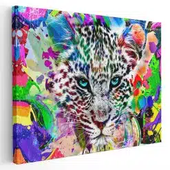 Tablou cap leopard fundal abstract multicolor multicolor 1891 - Afis Poster Tablou cap leopard fundal abstract multicolor multicolor pentru living casa birou bucatarie livrare in 24 ore la cel mai bun pret.