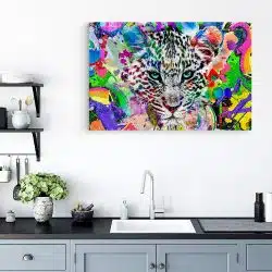 Tablou cap leopard fundal abstract multicolor multicolor 1891 bucatarie - Afis Poster Tablou cap leopard fundal abstract multicolor multicolor pentru living casa birou bucatarie livrare in 24 ore la cel mai bun pret.