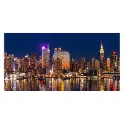 Tablou cladiri moderne New York noaptea 2088 front - Afis Poster Tablou cladiri moderne New York noaptea pentru living casa birou bucatarie livrare in 24 ore la cel mai bun pret.