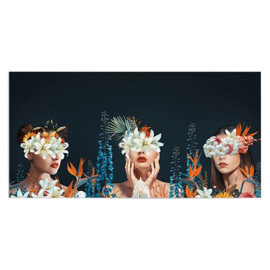 Tablou colaj trei femei cu flori pe ochi 2117 front - Afis Poster Tablou colaj trei femei cu flori pe ochi pentru living casa birou bucatarie livrare in 24 ore la cel mai bun pret.