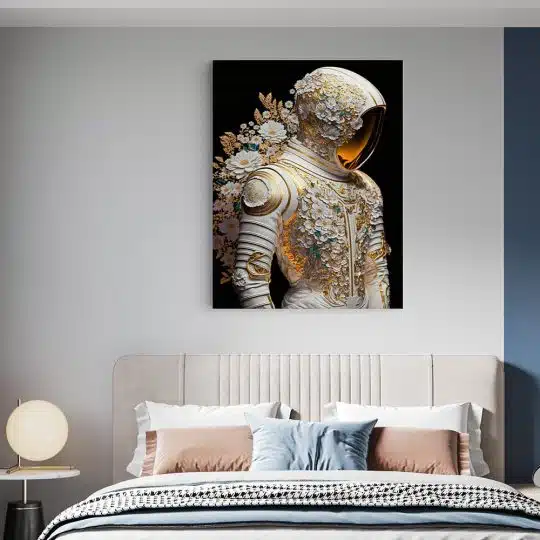 Tablou costum astronaut cu ornament flori alb galben 1627 dormitor - Afis Poster Tablou costum astronaut flori alb galben pentru living casa birou bucatarie livrare in 24 ore la cel mai bun pret.