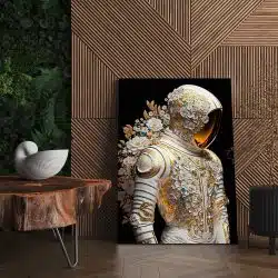 Tablou costum astronaut cu ornament flori alb galben 1627 living - Afis Poster Tablou costum astronaut flori alb galben pentru living casa birou bucatarie livrare in 24 ore la cel mai bun pret.