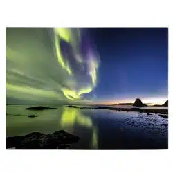 Tablou cu aurora boreală Luminile Nordului în Norvegia 4394 front