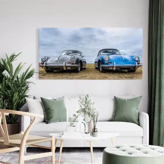 Tablou doua masini vintage Porsche 356 4611 living modern