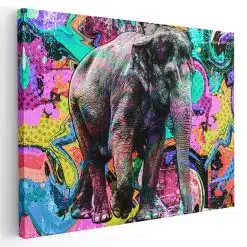 Tablou elefant fundal abstract graffiti 4996