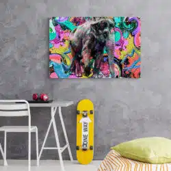 Tablou elefant fundal abstract graffiti 4996 camera adolescent