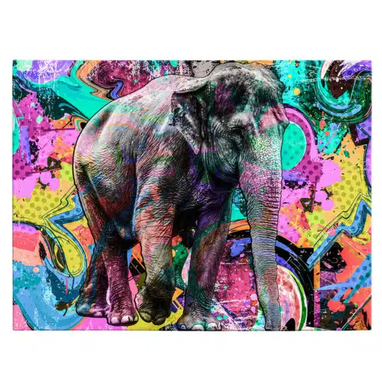 Tablou elefant fundal abstract graffiti 4996 front