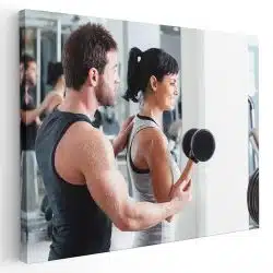 Tablou femeie cu instructor exercitii fitness 3279