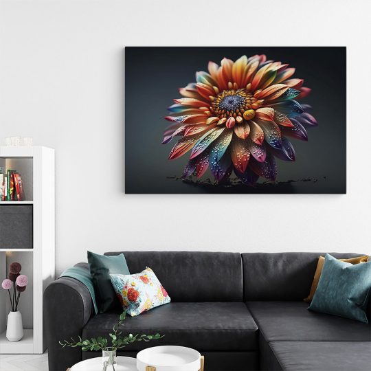 Tablou floare creata prin inteligenta artificiala multicolor 1457 living - Afis Poster tablou floare creata prin inteligenta artificiala pentru living casa birou bucatarie livrare in 24 ore la cel mai bun pret.