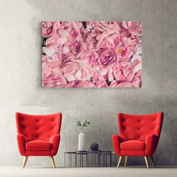 Tablou flori trandafiri roz