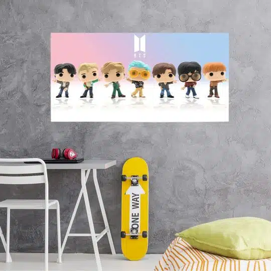 Tablou formatie muzica BTS papusi Funko maro 1853 tablou camere copii - Afis Poster Tablou formatie muzica BTS papusi Funko maro pentru living casa birou bucatarie livrare in 24 ore la cel mai bun pret.