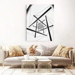 Tablou forme abstracte geometrice 1985 living 1 - Afis Poster Tablou forme abstracte geometrice alb negru pentru living casa birou bucatarie livrare in 24 ore la cel mai bun pret.