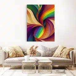 Tablou forme abstracte geometrice multicolor 2027 living 1 - Afis Poster Tablou forme abstracte geometrice pentru living casa birou bucatarie livrare in 24 ore la cel mai bun pret.