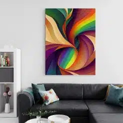 Tablou forme abstracte geometrice multicolor 2027 living 2 - Afis Poster Tablou forme abstracte geometrice pentru living casa birou bucatarie livrare in 24 ore la cel mai bun pret.