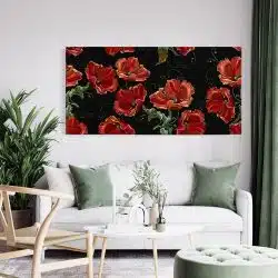 Tablou ilustratie flori maci fundal negru rosu 2139 tablou living modern - Afis Poster Tablou ilustratie flori maci fundal negru pentru living casa birou bucatarie livrare in 24 ore la cel mai bun pret.