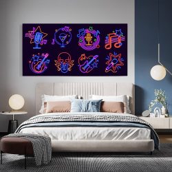 Tablou ilustratie simboluri neon muzica mov 2144 tablou dormitor - Afis Poster Tablou ilustratie simboluri neon muzica pentru living casa birou bucatarie livrare in 24 ore la cel mai bun pret.