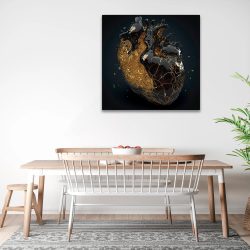 Tablou inima creata din onix negru si auriu negru galben 1628 bucatarie - Afis Poster tablou inima onix negru auriu pentru living casa birou bucatarie livrare in 24 ore la cel mai bun pret.