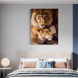 Tablou leu cu leoaica 3122 dormitor