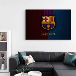 Tablou logo echipa Barcelona FC fotbal 3302 living