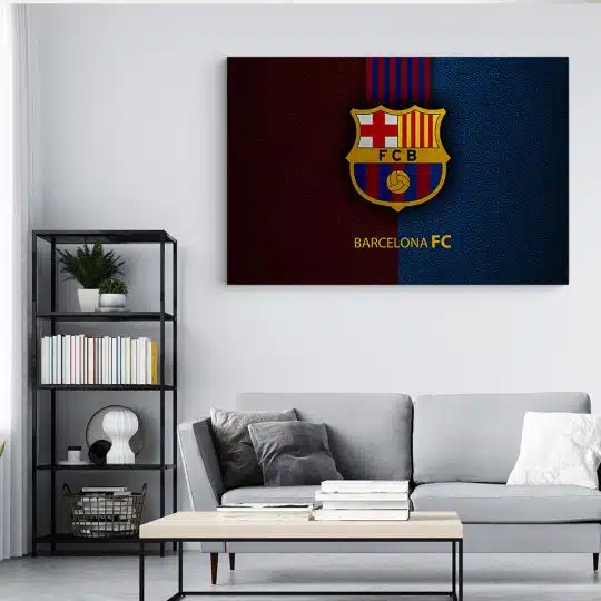 Tablou logo echipa Barcelona FC fotbal 3302 living modern 4