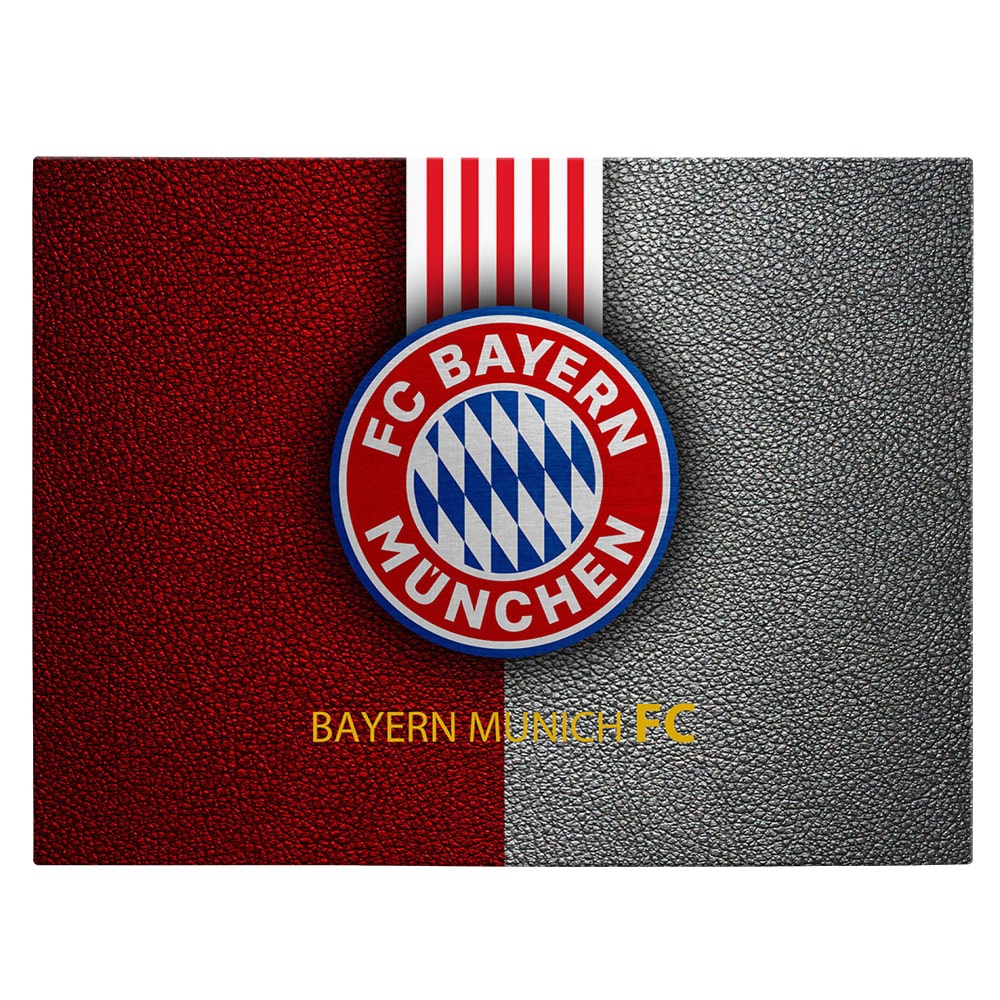 Tablou logo echipa FC Bayern Munchen fotbal - Material produs:: Tablou canvas pe panza CU RAMA, Dimensiunea:: 80x120 cm