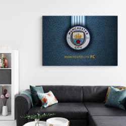 Tablou logo echipa Manchester City FC fotbal 3313 living