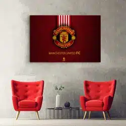 Tablou logo echipa Manchester United FC fotbal 3314 hol