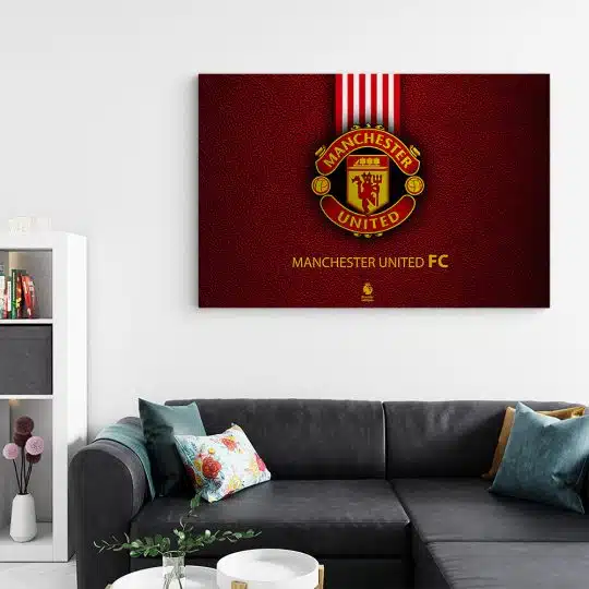 Tablou logo echipa Manchester United FC fotbal 3314 living