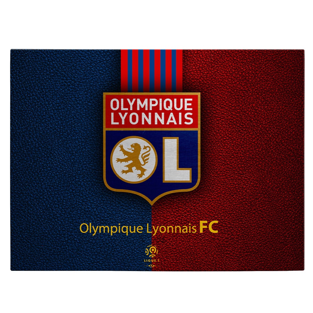 Tablou logo echipa Olympique Lyonnais FC fotbal - Material produs:: Poster pe hartie FARA RAMA, Dimensiunea:: 80x120 cm