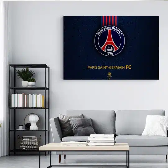 Tablou logo echipa Paris Saint Germain FC fotbal 3318 living modern 4