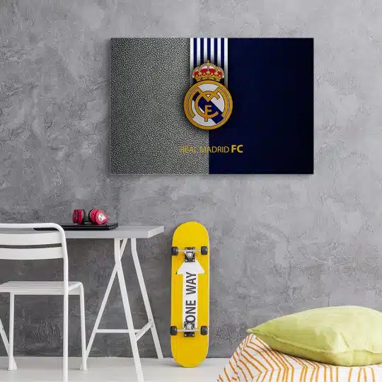 Tablou logo echipa Real Madrid FC fotbal 3319 camera adolescent