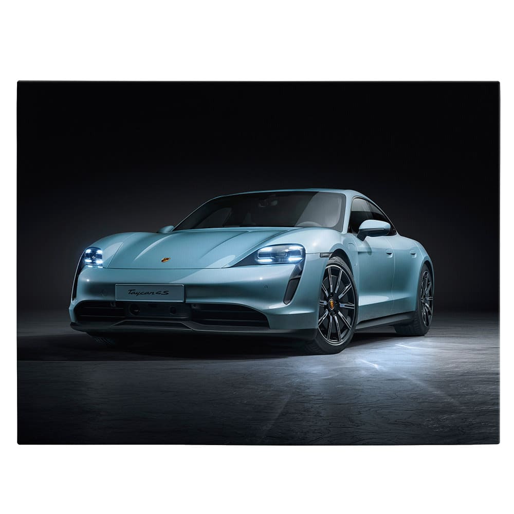 Tablou masina Porsche Taycan 4S - Material produs:: Poster pe hartie FARA RAMA, Dimensiunea:: 80x120 cm