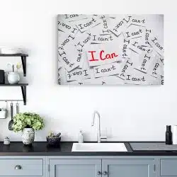 Tablou mesaj motivational despre a putea alb 1474 bucatarie - Afis Poster tablou mesaj motivational i can pentru living casa birou bucatarie livrare in 24 ore la cel mai bun pret.