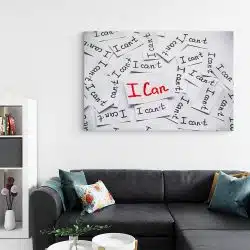 Tablou mesaj motivational despre a putea alb 1474 living - Afis Poster tablou mesaj motivational i can pentru living casa birou bucatarie livrare in 24 ore la cel mai bun pret.