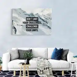 Tablou mesaj motivational despre limite alb albastru 1483 living modern - Afis Poster Tablou mesaj motivational despre limite pentru living casa birou bucatarie livrare in 24 ore la cel mai bun pret.