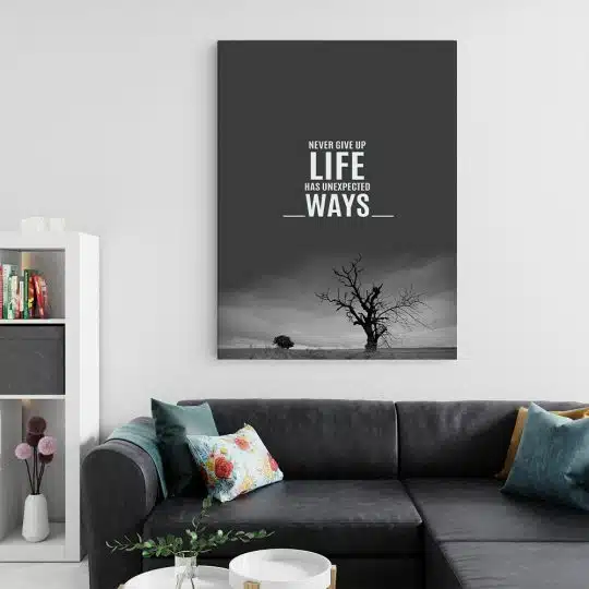 Tablou mesaj motivational despre viata alb negru 1494 living 2 - Afis Poster Tablou mesaj motivational despre viata pentru living casa birou bucatarie livrare in 24 ore la cel mai bun pret.