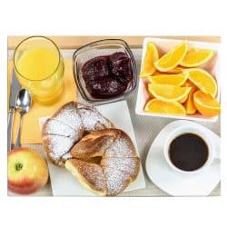 Tablou mic dejun cu cafea, fructe, croissant 3906 front