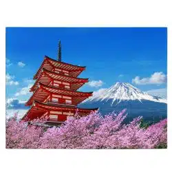 Tablou muntele Fuji si pagoda Chureito Japonia 4398 front