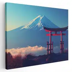 Tablou muntele Fuji si poarta torii Japonia 4397