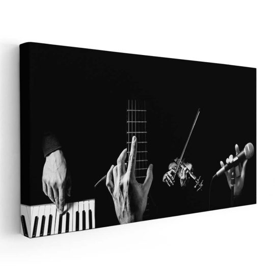 Tablou muzicieni cantand la instrumente diferite alb negru 1858 - Afis Poster Tablou muzicieni cantand la instrumente diferite alb negru pentru living casa birou bucatarie livrare in 24 ore la cel mai bun pret.