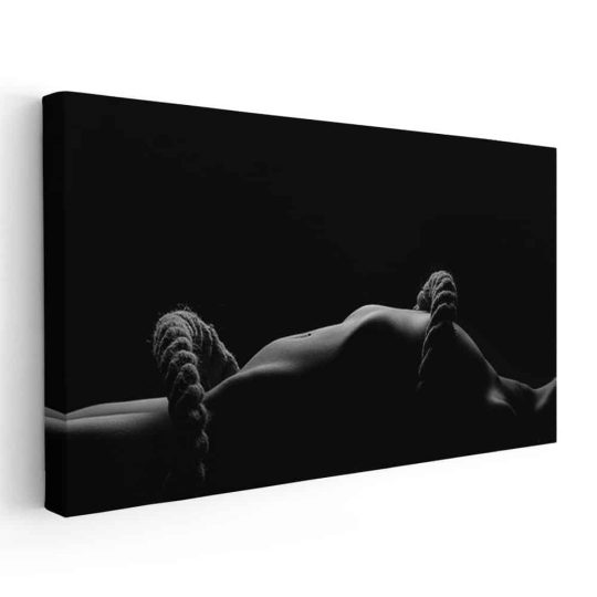 Tablou nud femeie cu funie fundal negru 2032 - Afis Poster Tablou nud femeie cu funie fundal negru pentru living casa birou bucatarie livrare in 24 ore la cel mai bun pret.